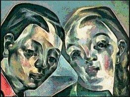 Detalle de ‘Les deux soeurs’ (1921), de María Blanchard.