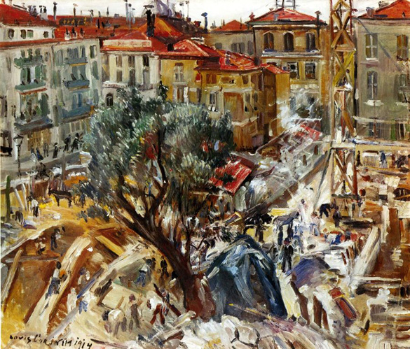 Lovis Corinth. Edificio en construcción en Montecarlo. 1914.