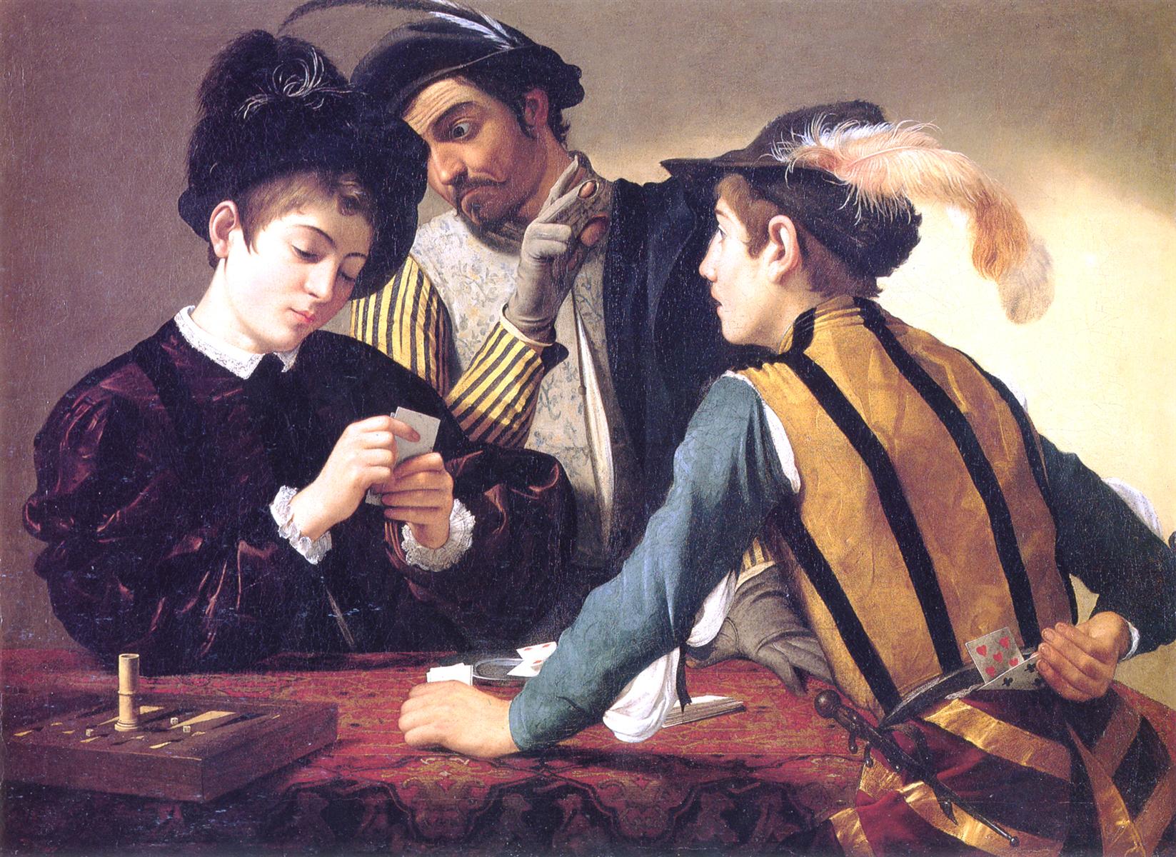 Caravaggio. Tahúres, 1594.